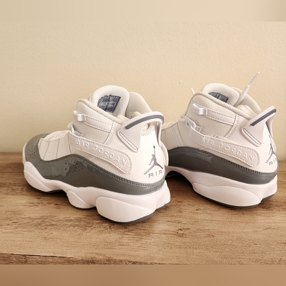 Nike Air Jordan 6 Rings Shoes 'White Cool Grey' 322992-121 Men's Size 8 New - Picture 4 of 10